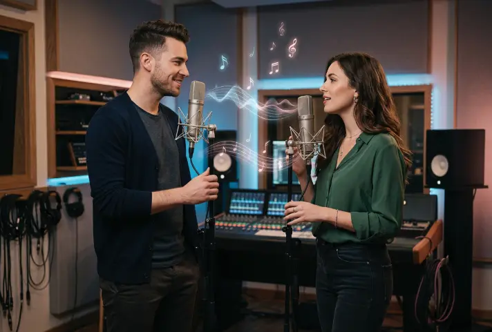 How to Create AI Duet Songs: Male-Female Vocal Guide | AIMakeSong