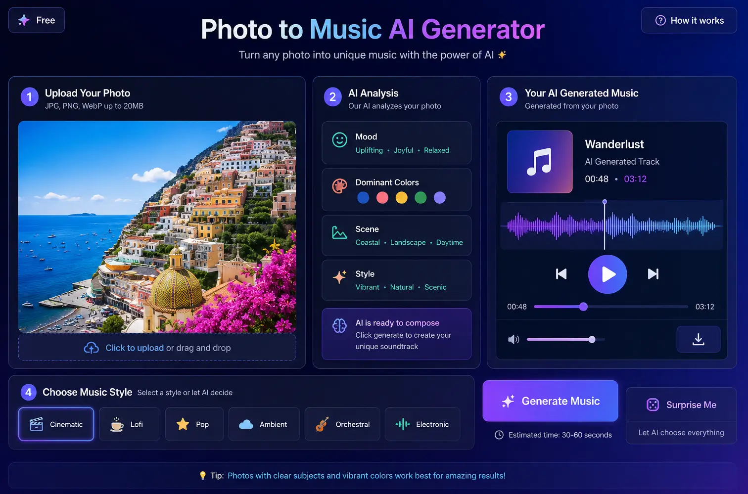 How to Add Music to a Photo with AI | AIMakeSong