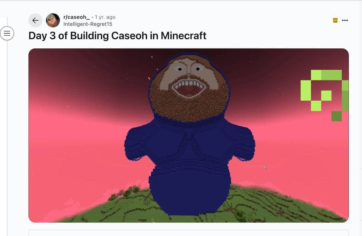 Caseoh Minecraft粉絲動畫