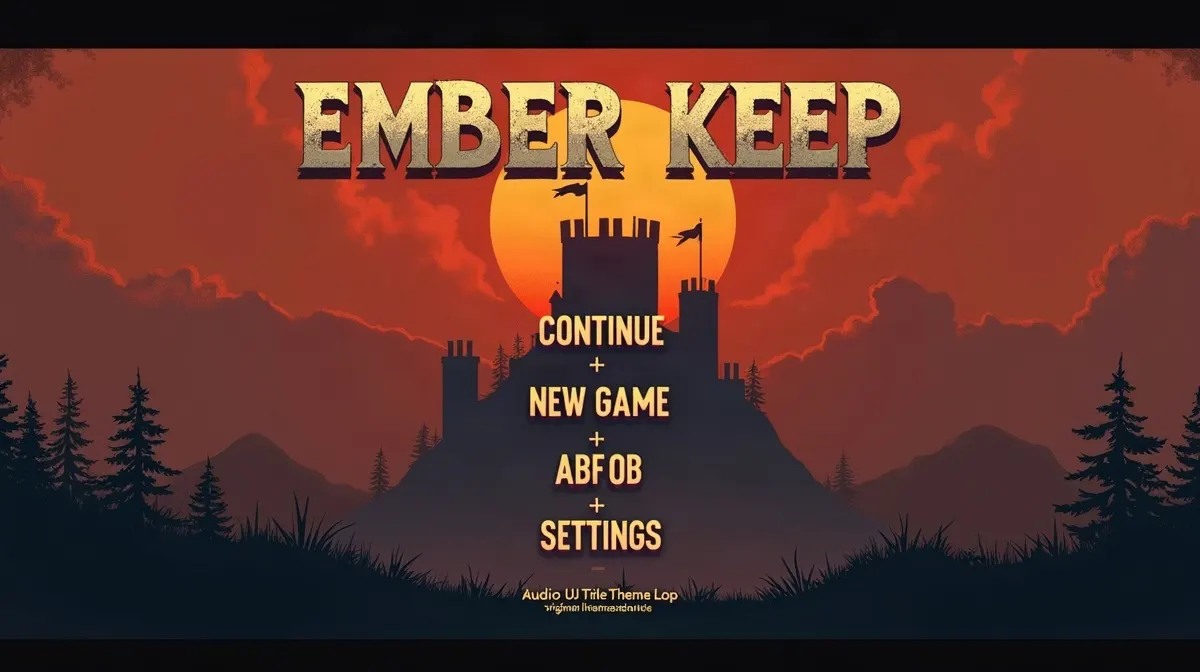 Game music maker creating a looping title screen theme for a video game menu.